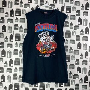 Vintage Sportz skeleton biker tank top